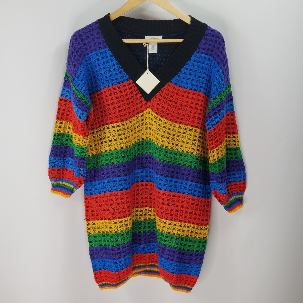 Multicolored V-Neck Sweater NWT